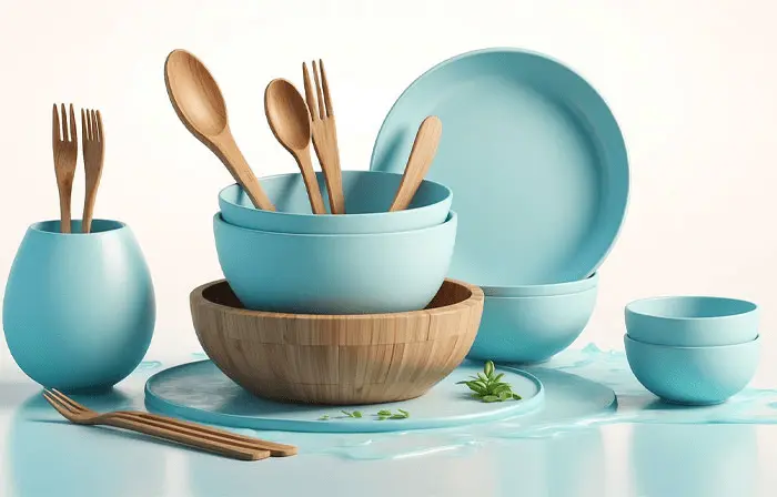 Elegant Tableware Items 3D Design Illustration image